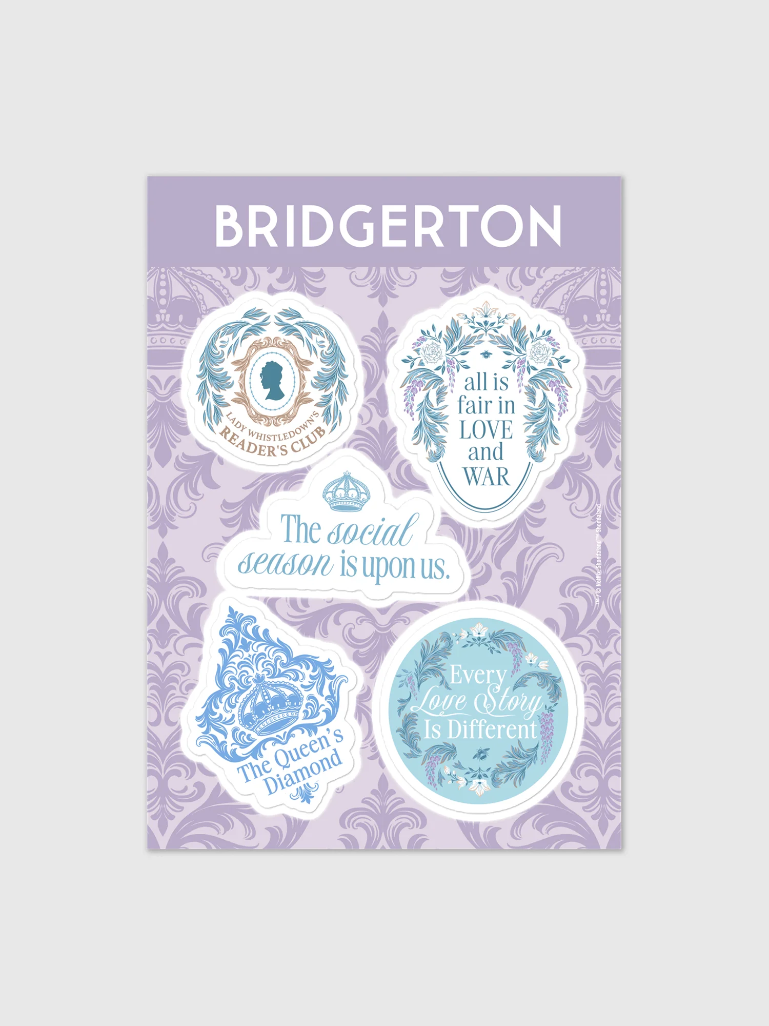 Bridgerton Sticker Sheet Quotes