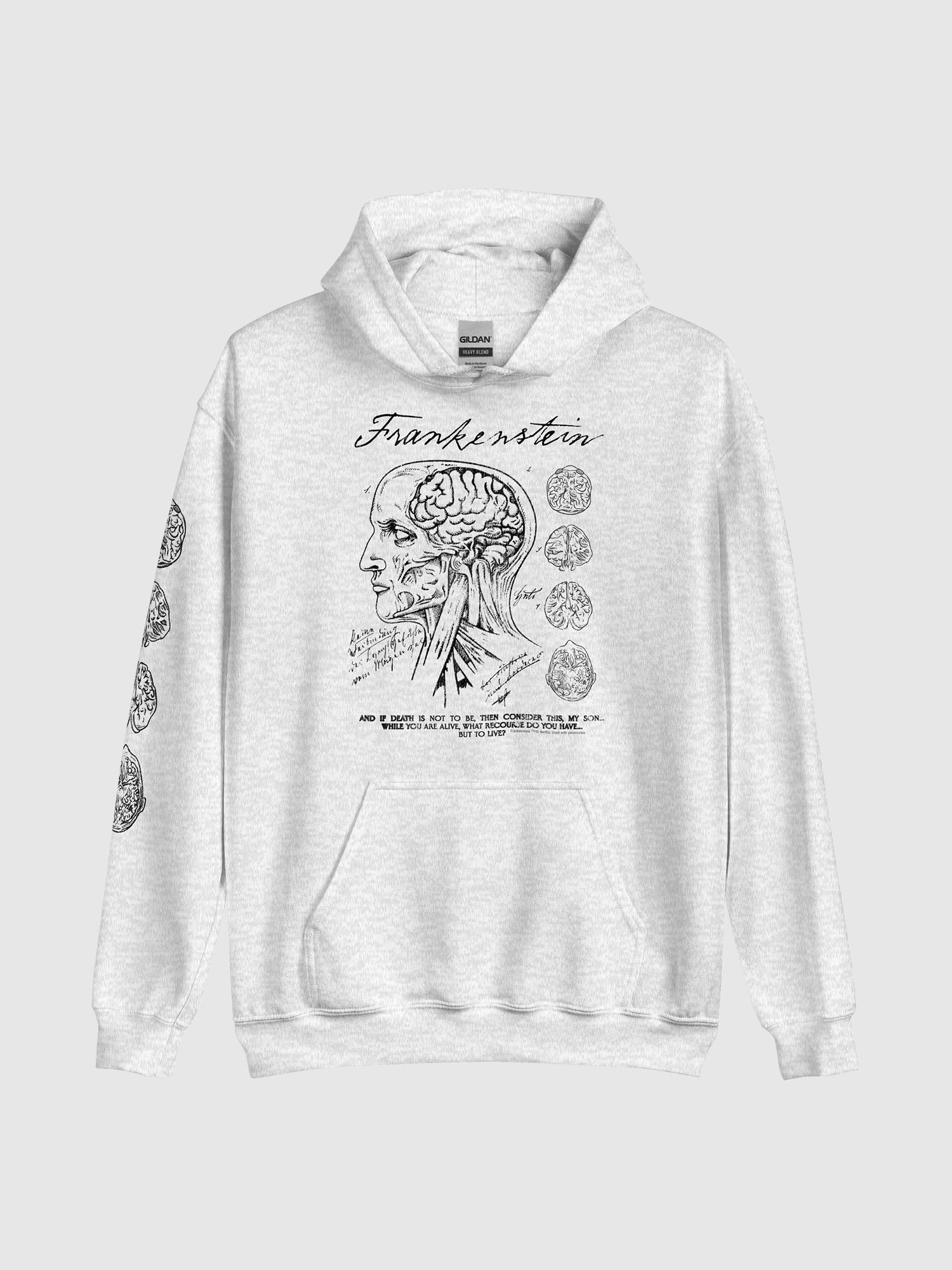 Frankenstein Hoodie Anatomy Drawing