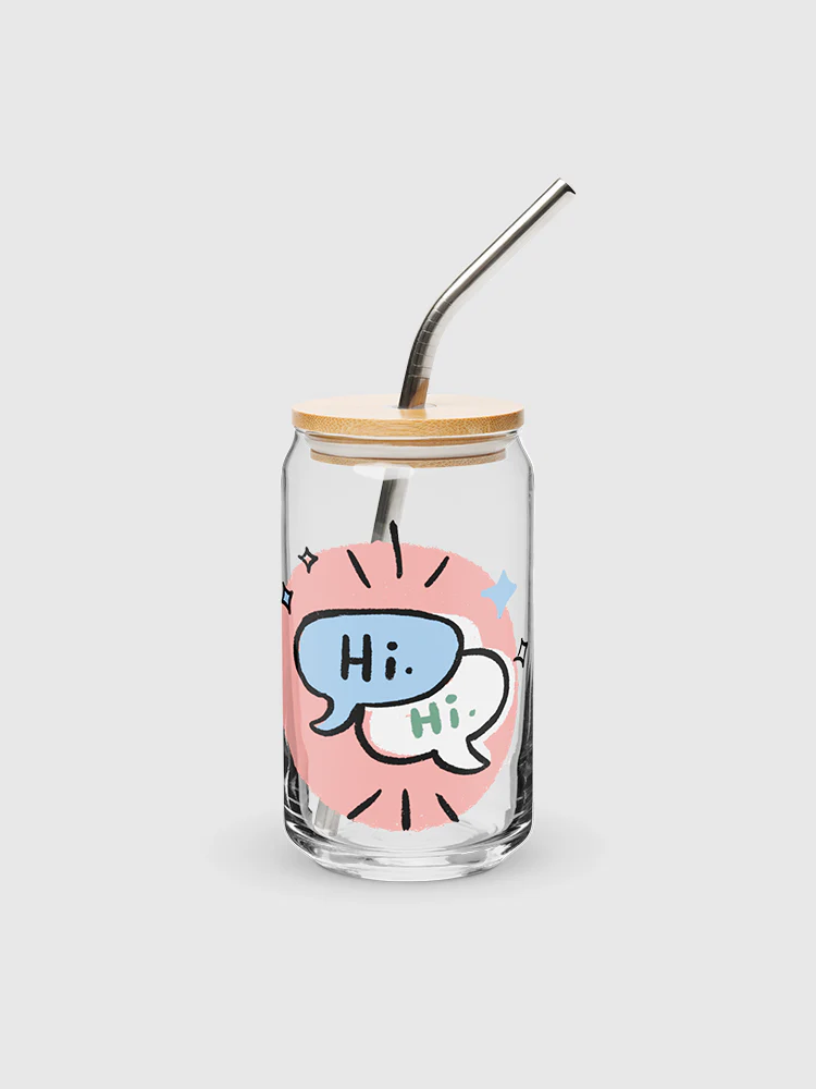 Heartstopper Hi. 16 oz. Can Shaped Glass