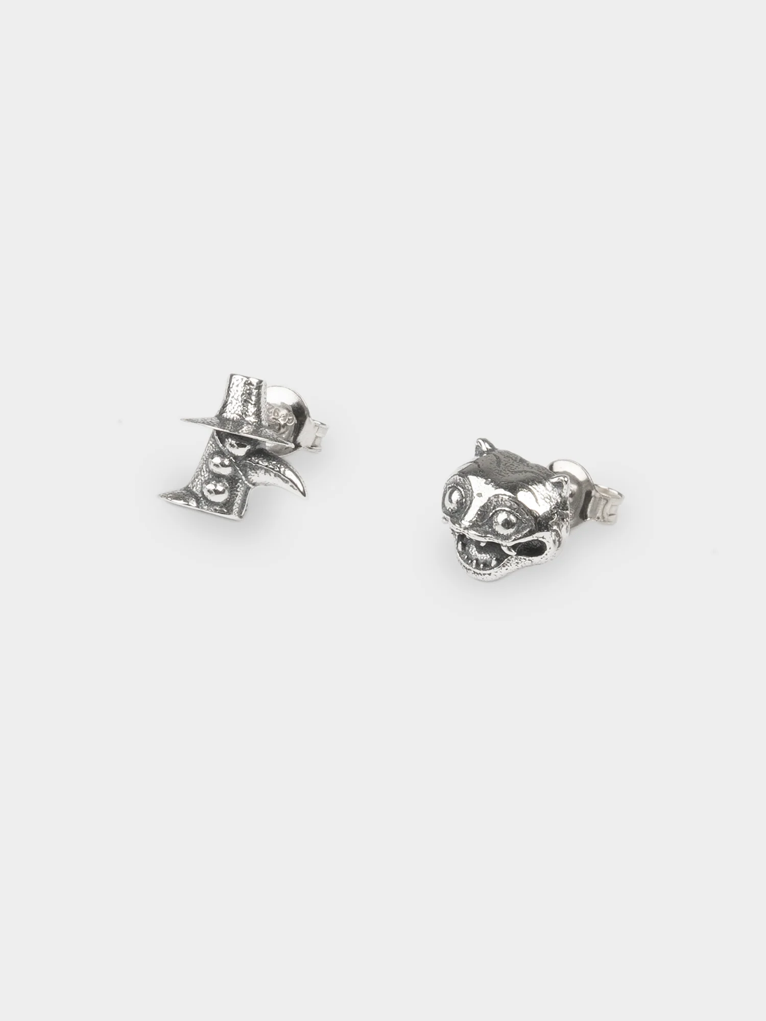 KPop Demon Hunters Derpy Tiger and Sussie Magpie Mismatched Earring Set