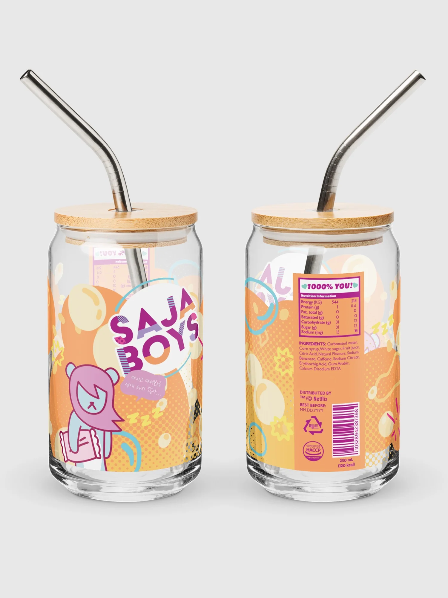 KPop Demon Hunters Mystery Saja Can Shaped Glass