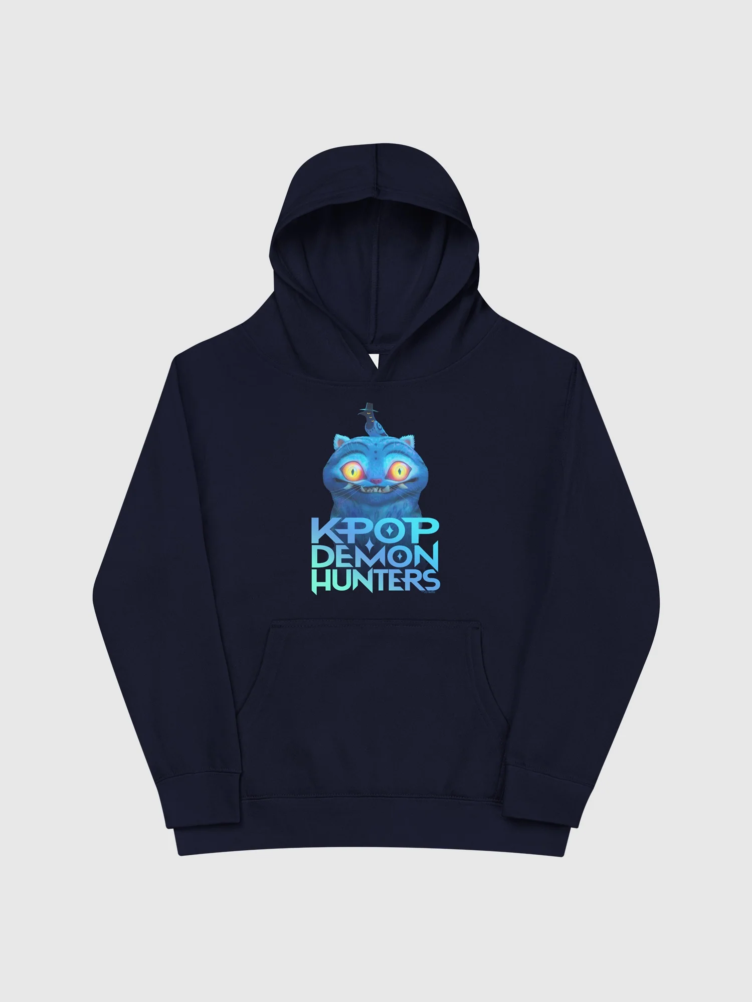 KPop Demon Hunters Derpy Tiger and Sussie Magpie Logo Kids Hoodie