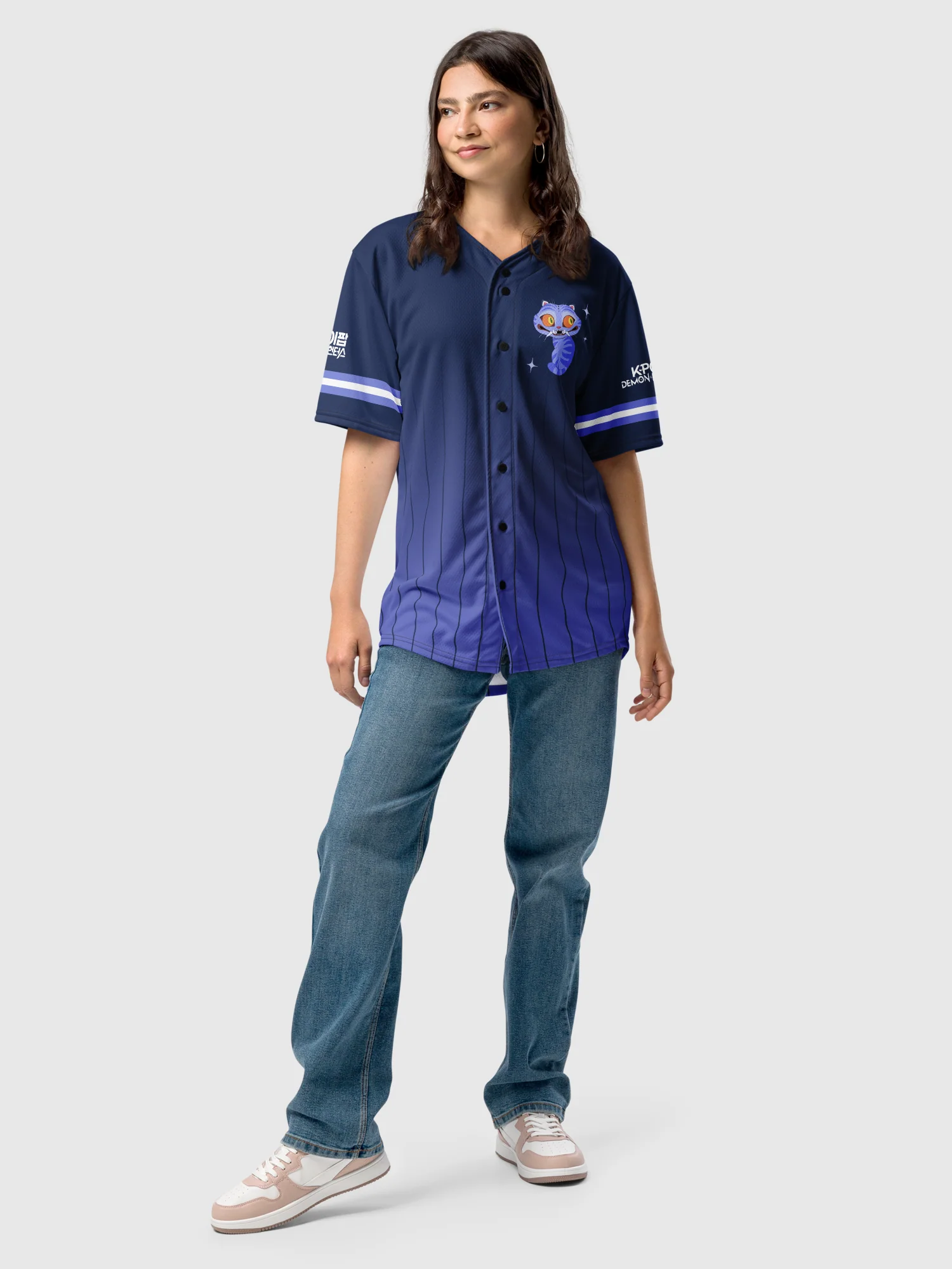 KPop Demon Hunters Derpy Tiger Baseball Jersey - Image 4