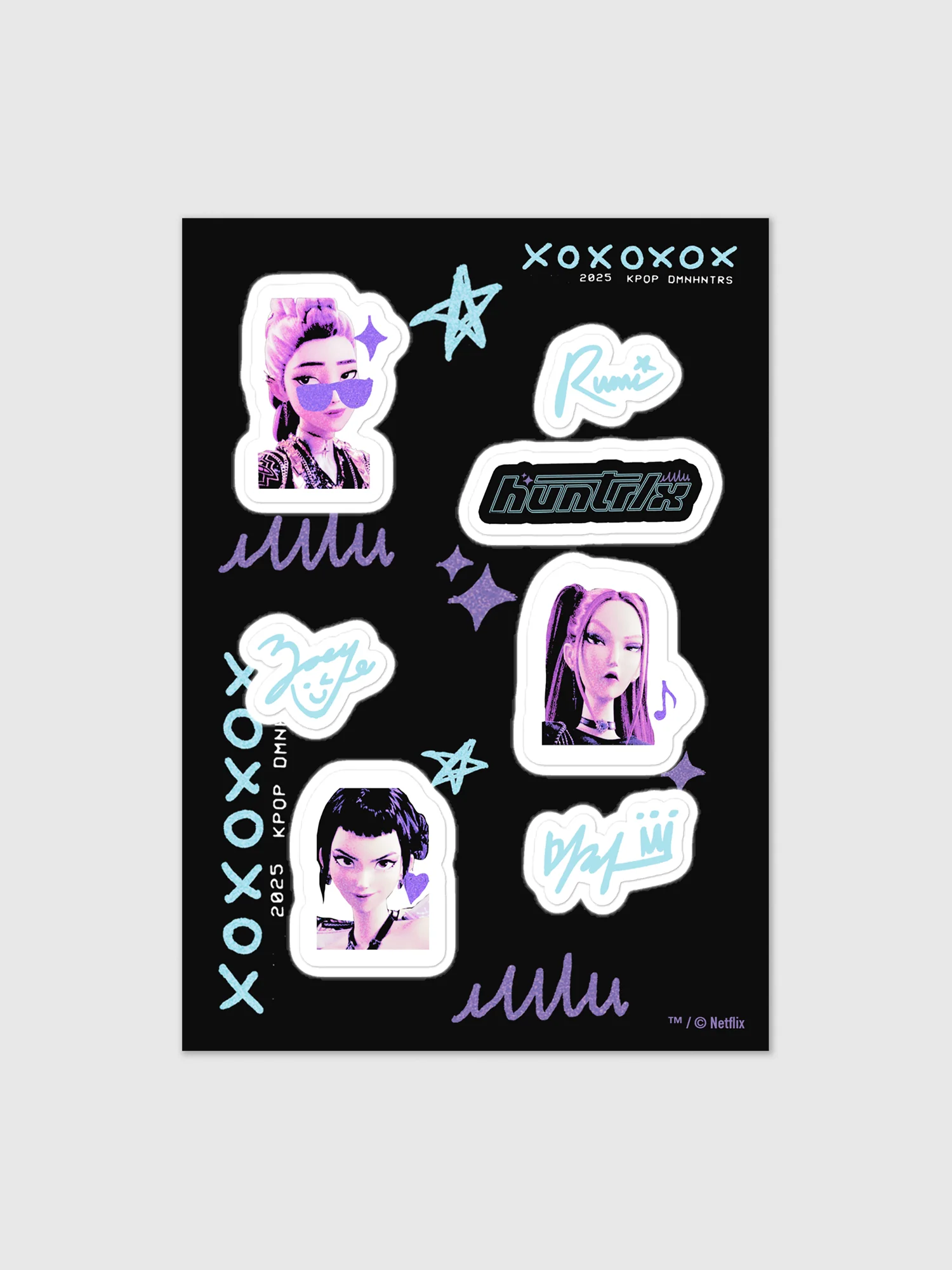 KPop Demon Hunters Sticker Sheet World Tour