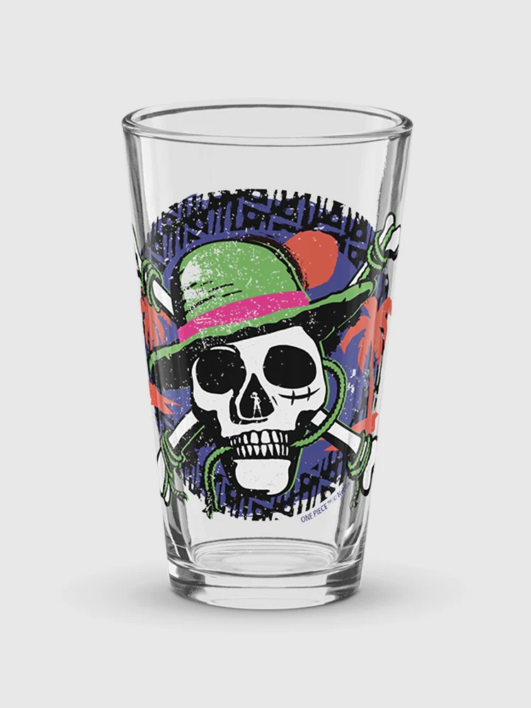 One Piece Luffy Skull Pint Glass