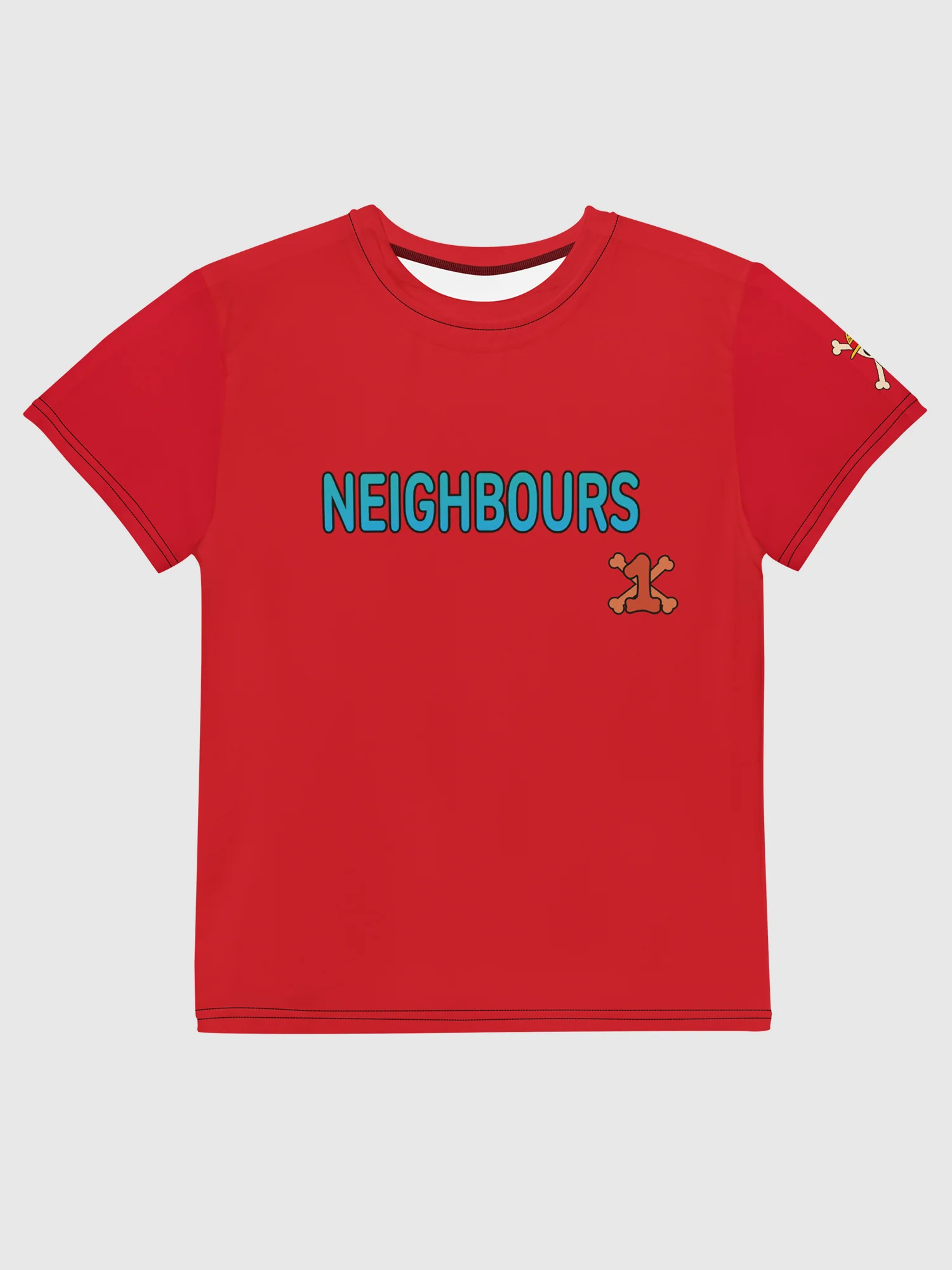 One Piece Personalized Youth T-Shirt Straw Hat Neighbours