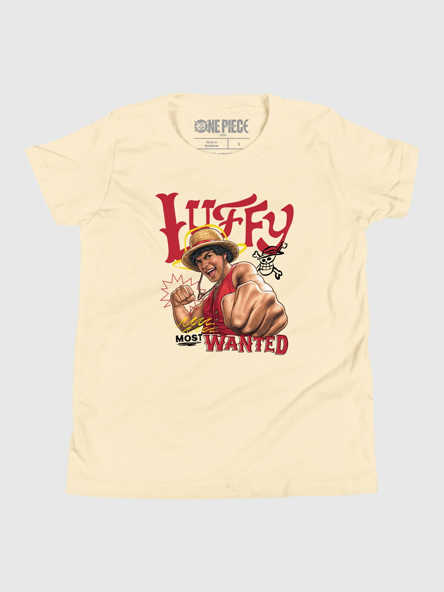 One Piece Youth T-Shirt Luffy Wanted