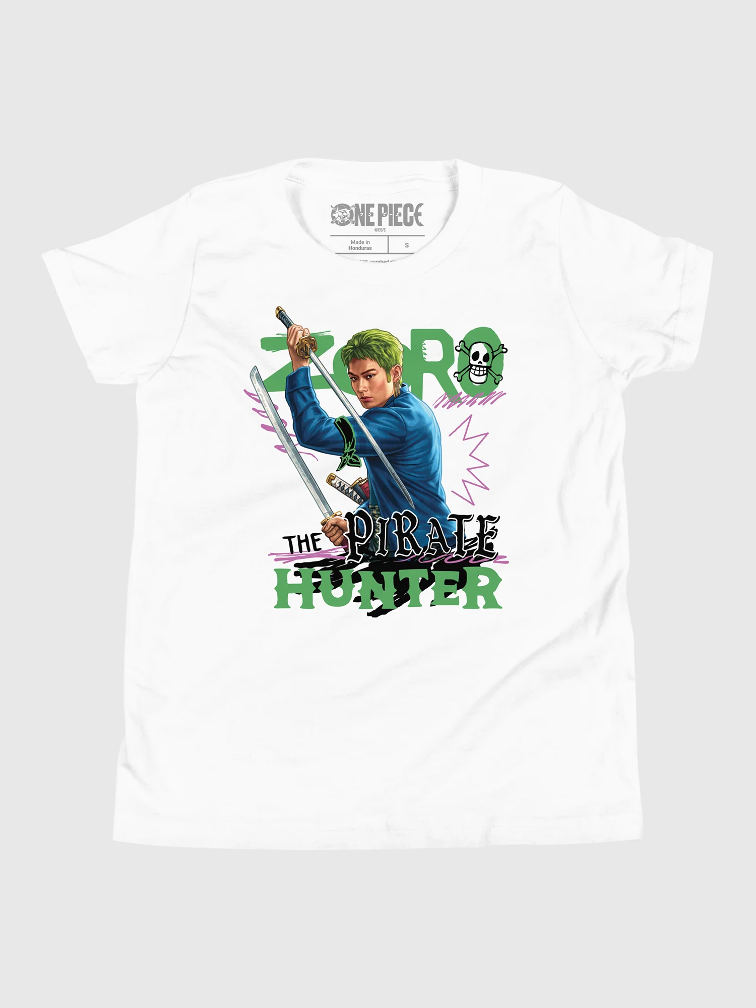 One Piece Youth T-Shirt Zorro Pirate Hunter