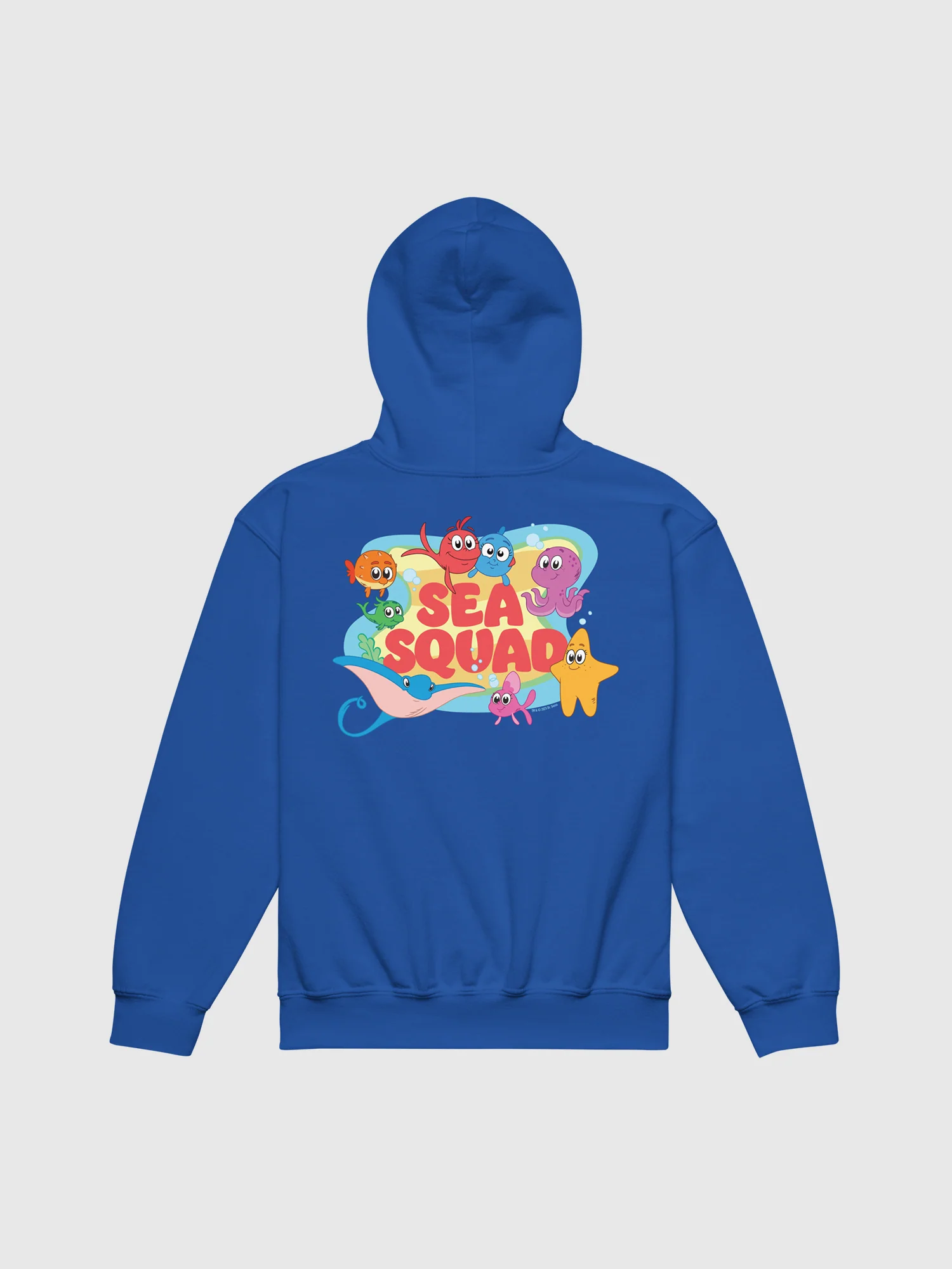 Red Fish, Blue Fish Sea Squad Kids Hoodie - Image 2