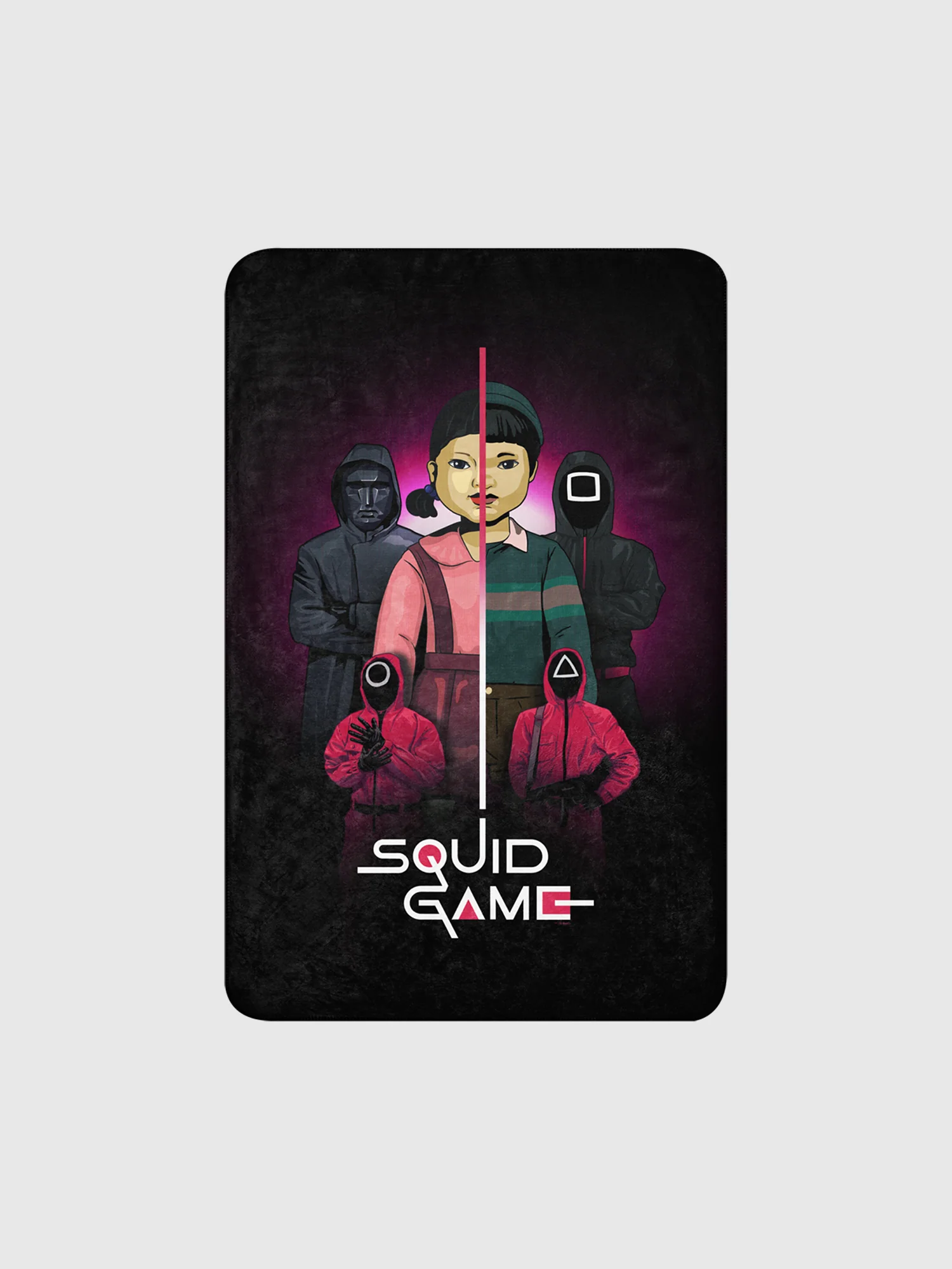 Squid Game Collage Premium Sherpa Blanket