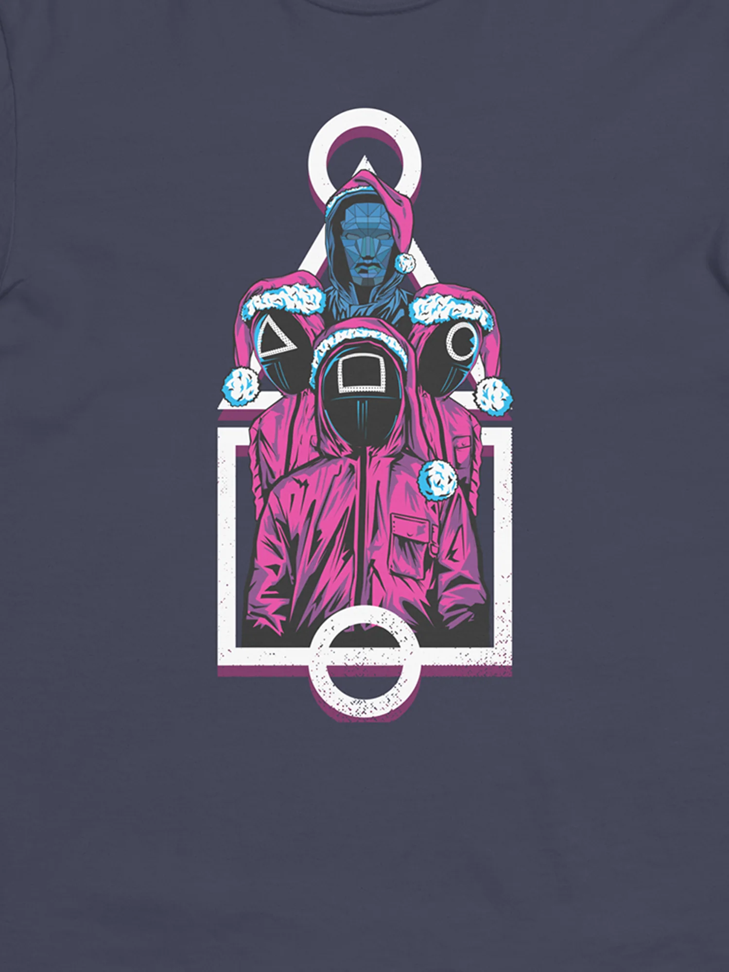 Squid Game Frontman and Guards Tee [True Navy] - Image 2