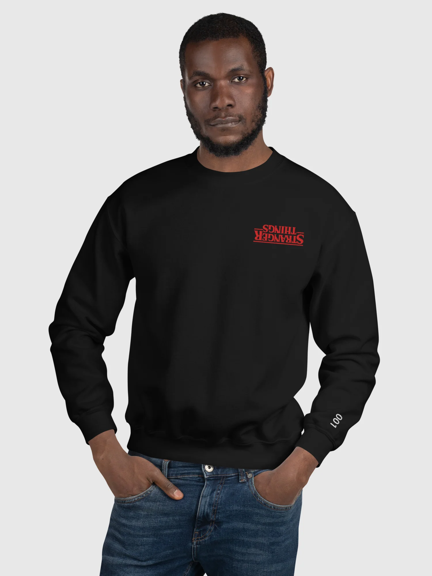 Stranger Things 001 Embroidered Crewneck - Image 3