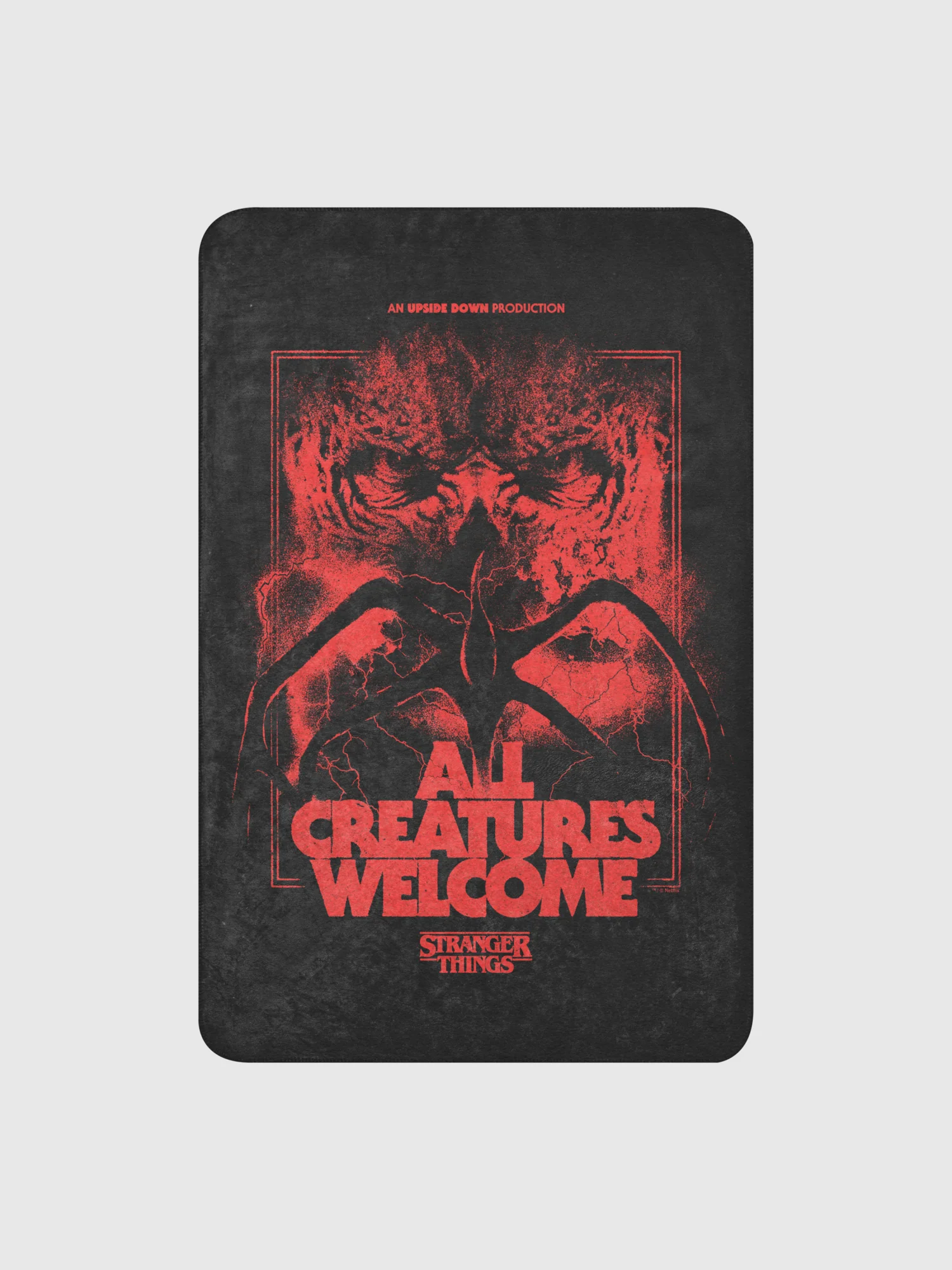 Stranger Things All Creatures Welcome Premium Sherpa Blanket