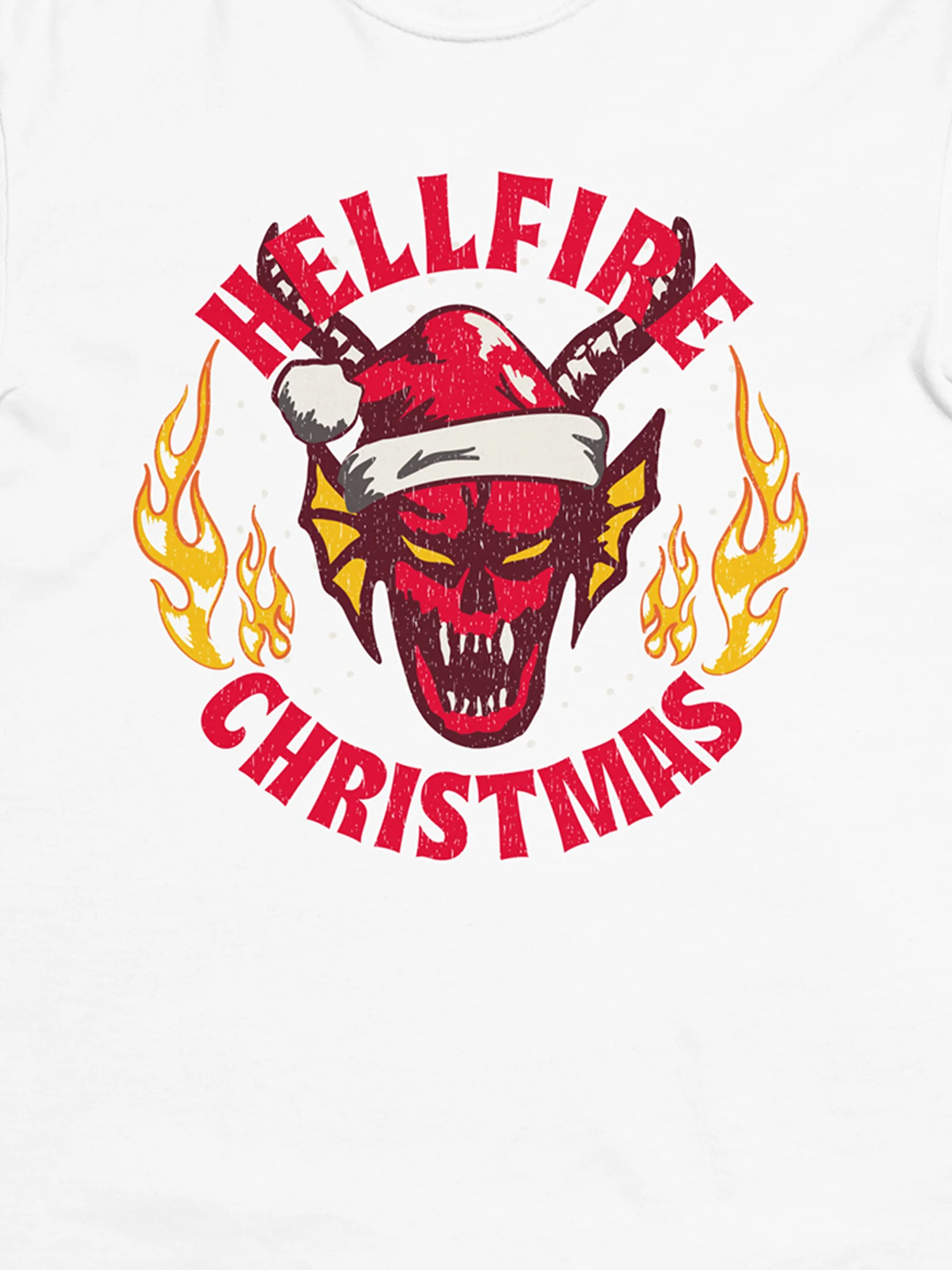 Stranger Things Hellfire Christmas Tee [White] - Image 2