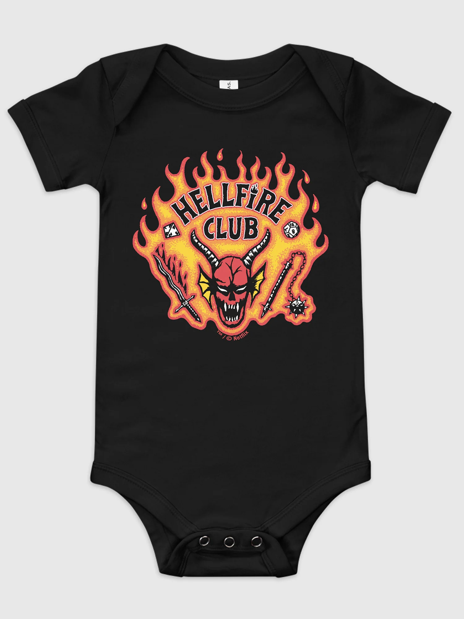 Stranger Things Hellfire Club Baby Bodysuit