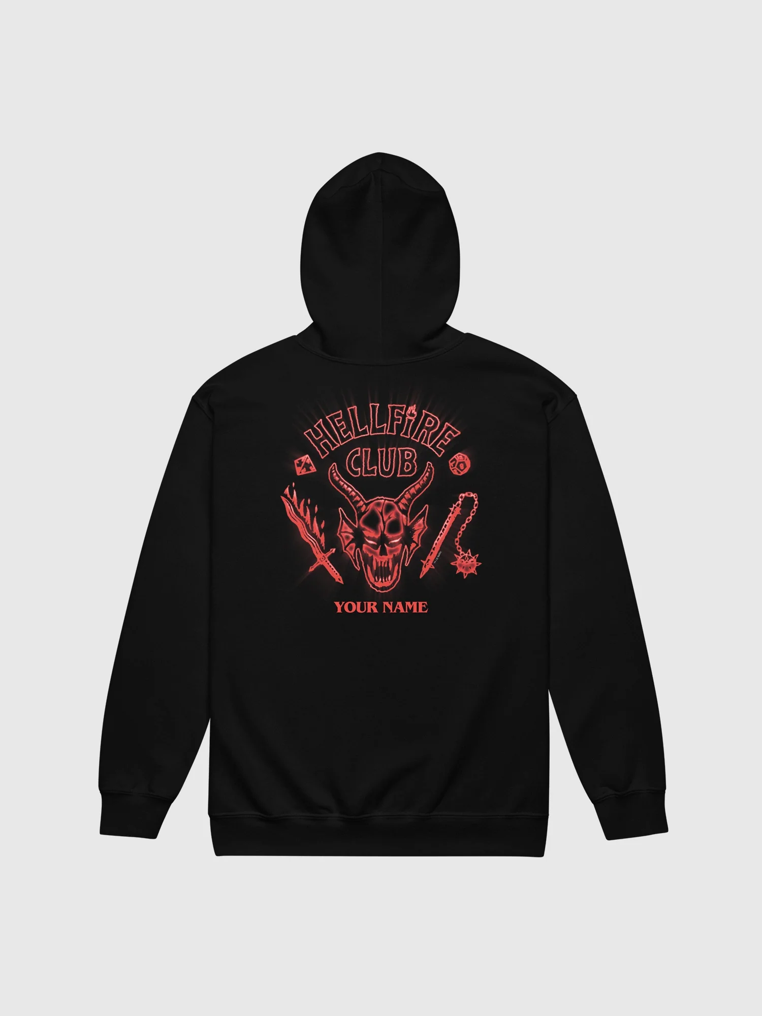 Stranger Things Hellfire Club Personalized Zip-Up Hoodie