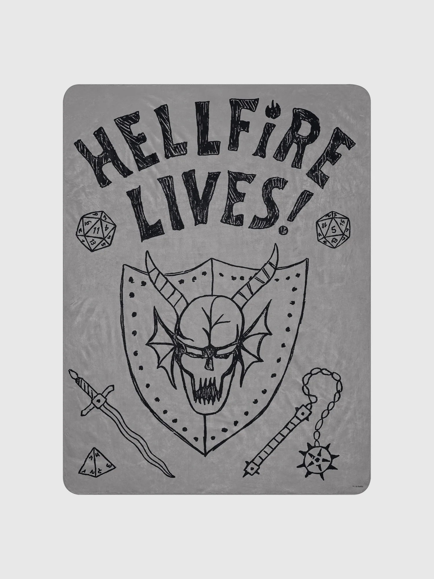 Stranger Things Hellfire Lives Premium Sherpa Blanket