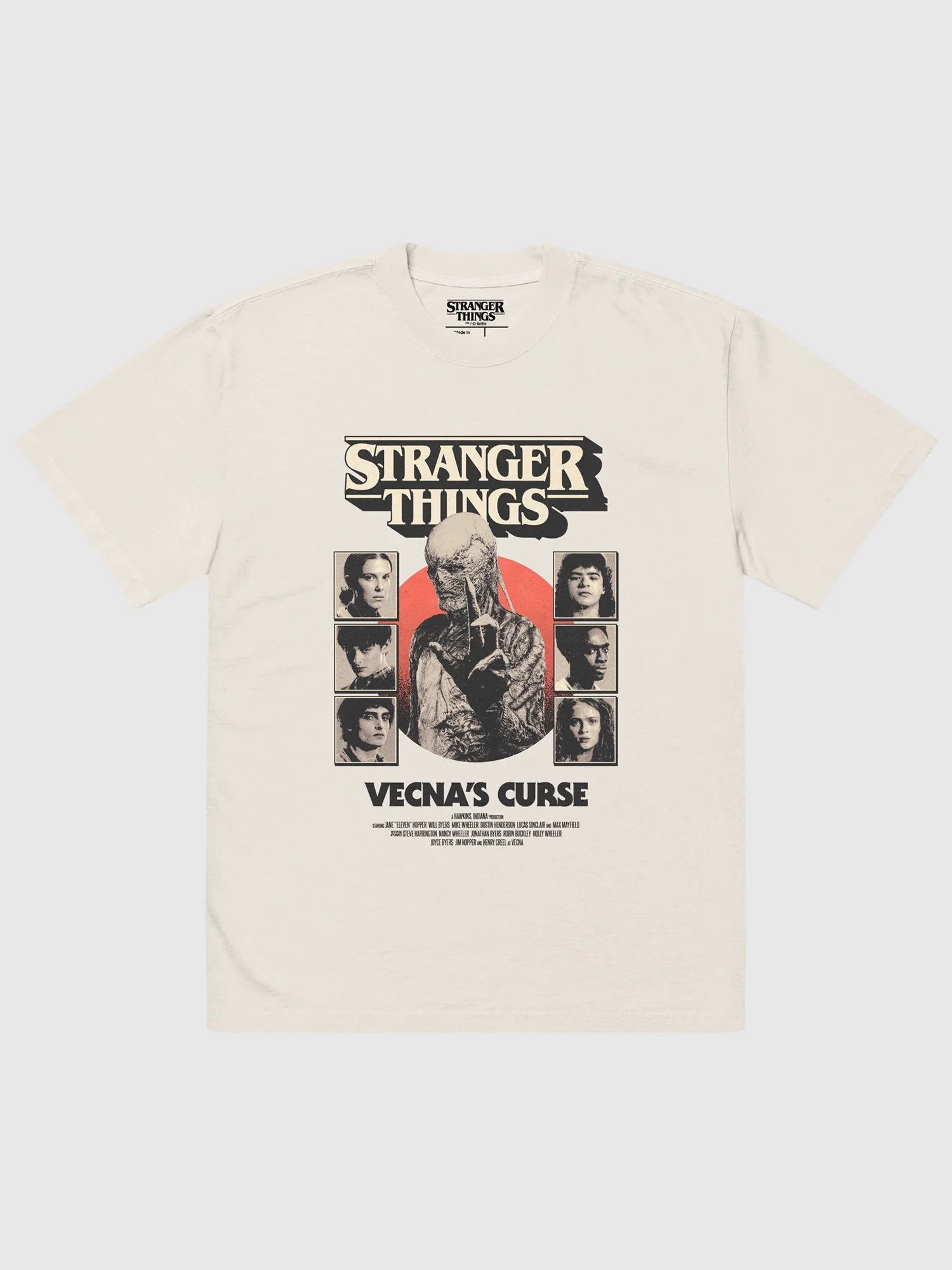 Stranger Things Oversized Faded T-Shirt Vecna's Curse