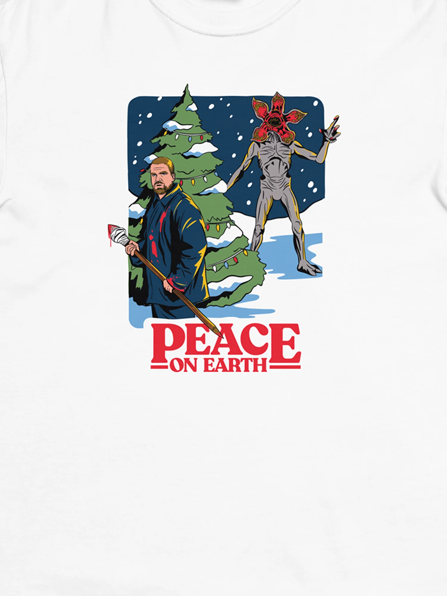 Stranger Things "Peace on Earth" Tee [White] - Image 2