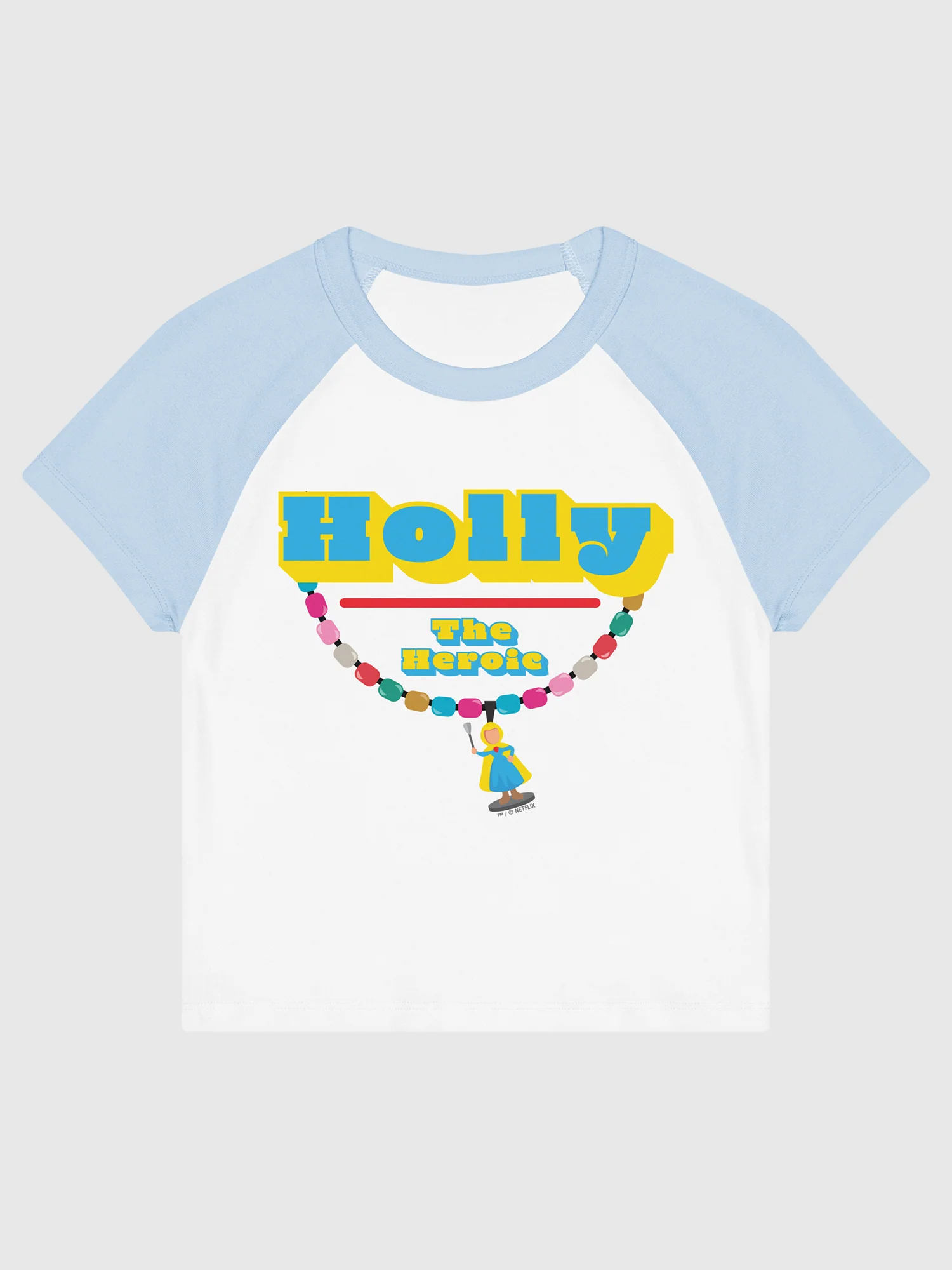 Stranger Things Women's Baby Raglan Tee Holly Charm