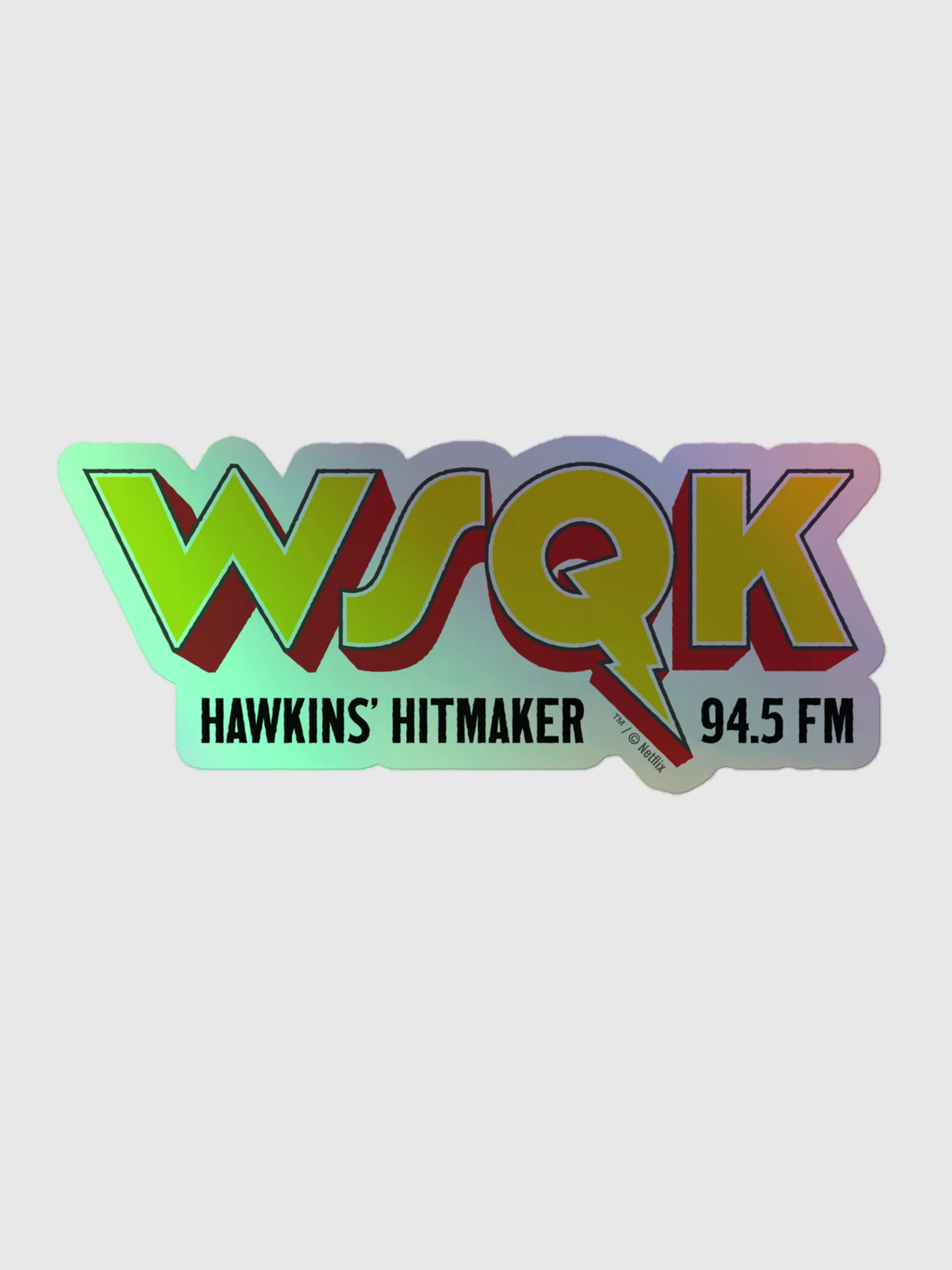 Stranger Things WSQK Holographic Sticker